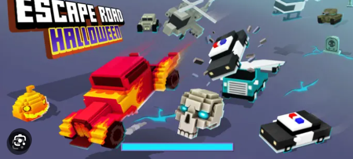 Escape Road Halloween - Outrun Police Cars and Ghostly Pursuers in This Haunted Chase